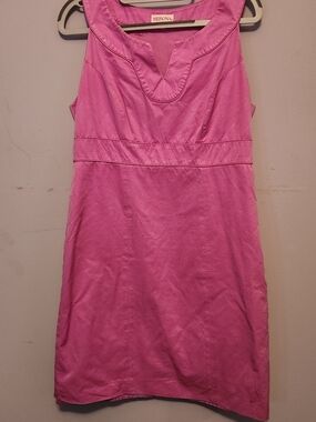 Merona Bright Pink Sleeveless Scoop-Neck Shift Dress
